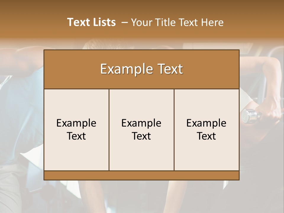 Couple In The Gym, Rivaling Each Other, Exercising With Dumbbells (Focus On The Faces) PowerPoint Template