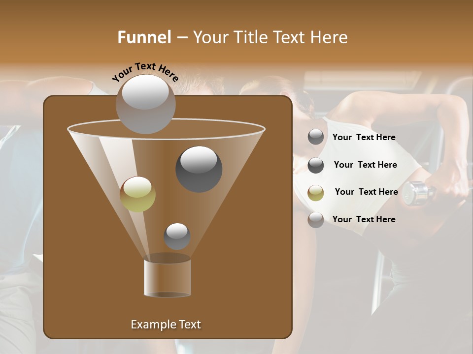 Couple In The Gym, Rivaling Each Other, Exercising With Dumbbells (Focus On The Faces) PowerPoint Template