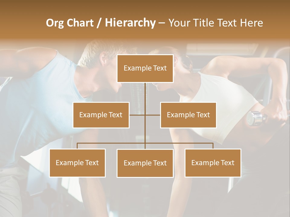 Couple In The Gym, Rivaling Each Other, Exercising With Dumbbells (Focus On The Faces) PowerPoint Template