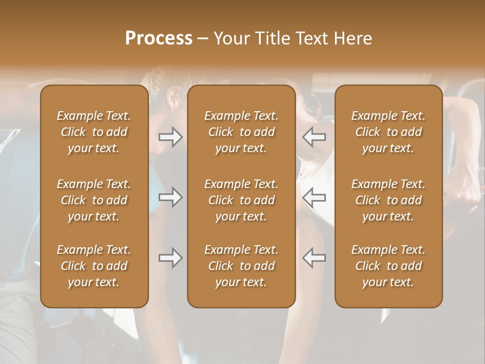 Couple In The Gym, Rivaling Each Other, Exercising With Dumbbells (Focus On The Faces) PowerPoint Template