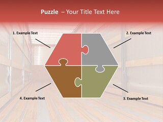 Interior View Of Empty Semi Truck Trailer PowerPoint Template