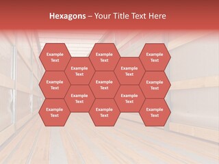 Interior View Of Empty Semi Truck Trailer PowerPoint Template