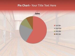 Interior View Of Empty Semi Truck Trailer PowerPoint Template