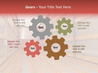 Interior View Of Empty Semi Truck Trailer PowerPoint Template