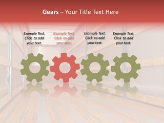 Interior View Of Empty Semi Truck Trailer PowerPoint Template