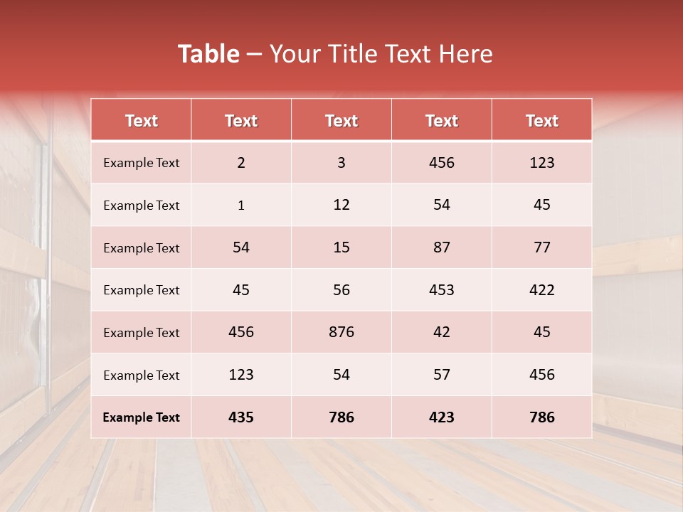 Interior View Of Empty Semi Truck Trailer PowerPoint Template