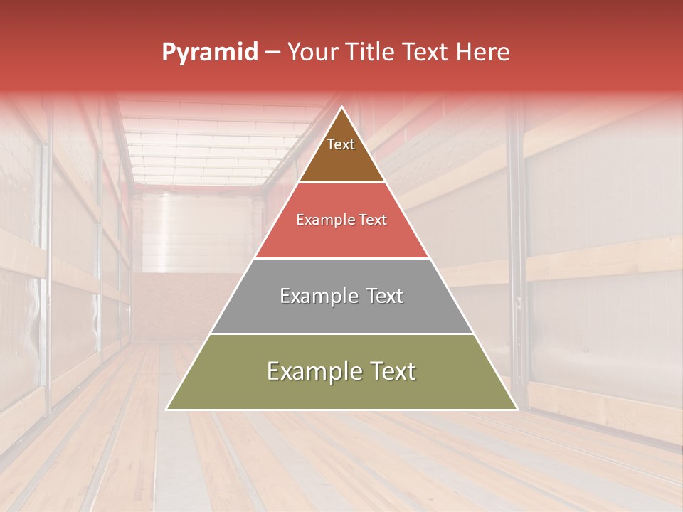 Interior View Of Empty Semi Truck Trailer PowerPoint Template