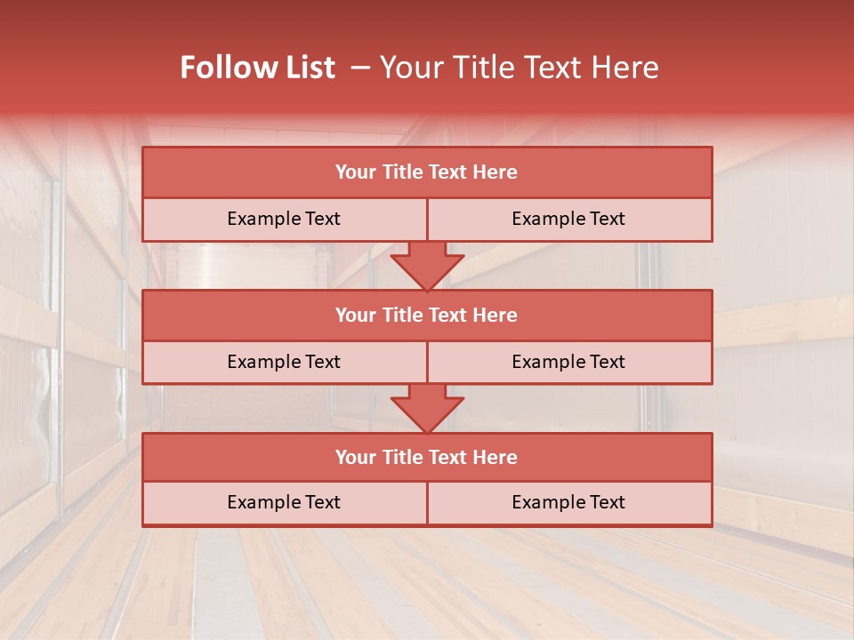 Interior View Of Empty Semi Truck Trailer PowerPoint Template