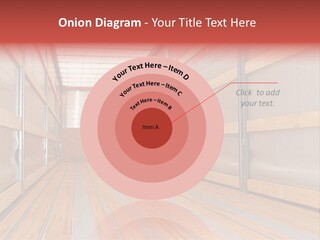 Interior View Of Empty Semi Truck Trailer PowerPoint Template
