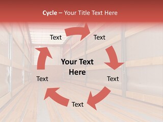 Interior View Of Empty Semi Truck Trailer PowerPoint Template