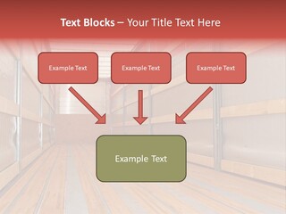 Interior View Of Empty Semi Truck Trailer PowerPoint Template
