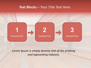 Interior View Of Empty Semi Truck Trailer PowerPoint Template