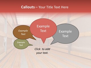 Interior View Of Empty Semi Truck Trailer PowerPoint Template