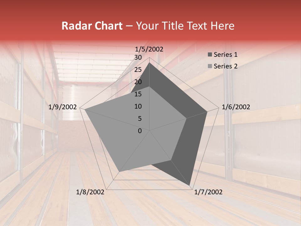 Interior View Of Empty Semi Truck Trailer PowerPoint Template