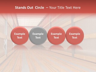 Interior View Of Empty Semi Truck Trailer PowerPoint Template