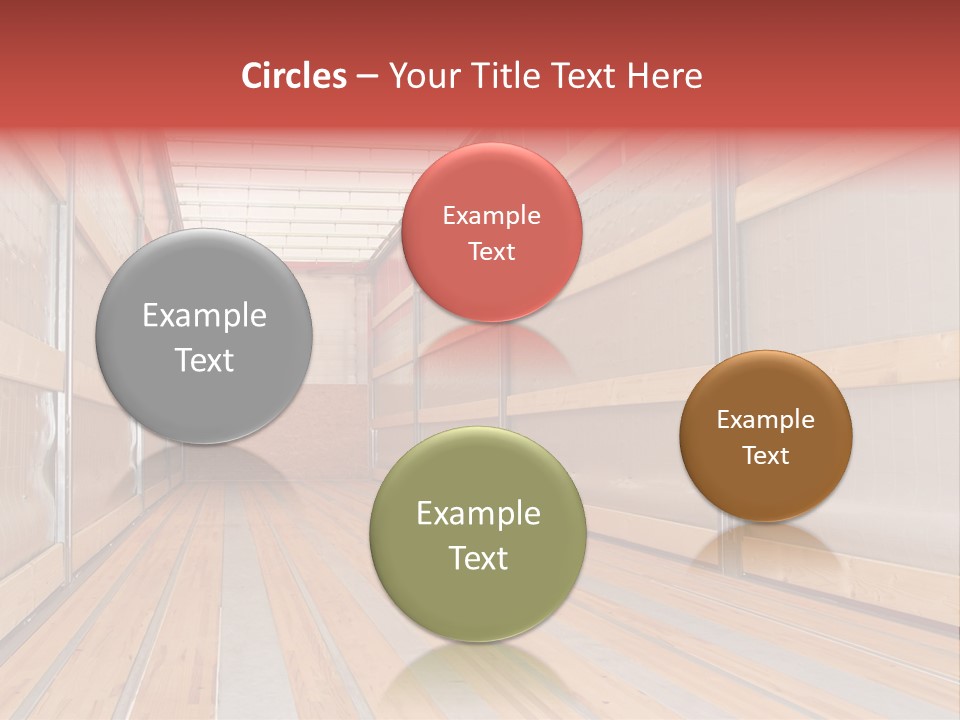 Interior View Of Empty Semi Truck Trailer PowerPoint Template