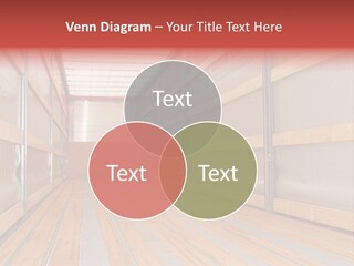Interior View Of Empty Semi Truck Trailer PowerPoint Template