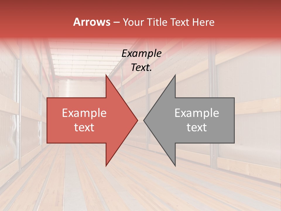 Interior View Of Empty Semi Truck Trailer PowerPoint Template