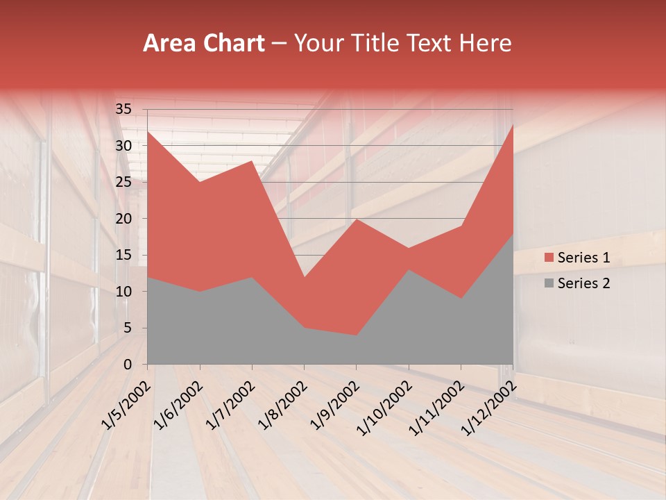 Interior View Of Empty Semi Truck Trailer PowerPoint Template