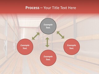 Interior View Of Empty Semi Truck Trailer PowerPoint Template