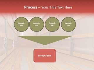 Interior View Of Empty Semi Truck Trailer PowerPoint Template