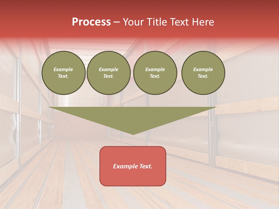 Interior View Of Empty Semi Truck Trailer PowerPoint Template