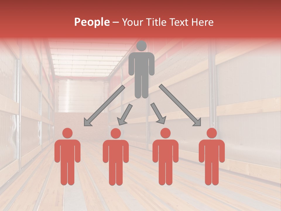 Interior View Of Empty Semi Truck Trailer PowerPoint Template