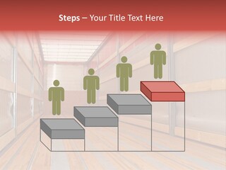 Interior View Of Empty Semi Truck Trailer PowerPoint Template