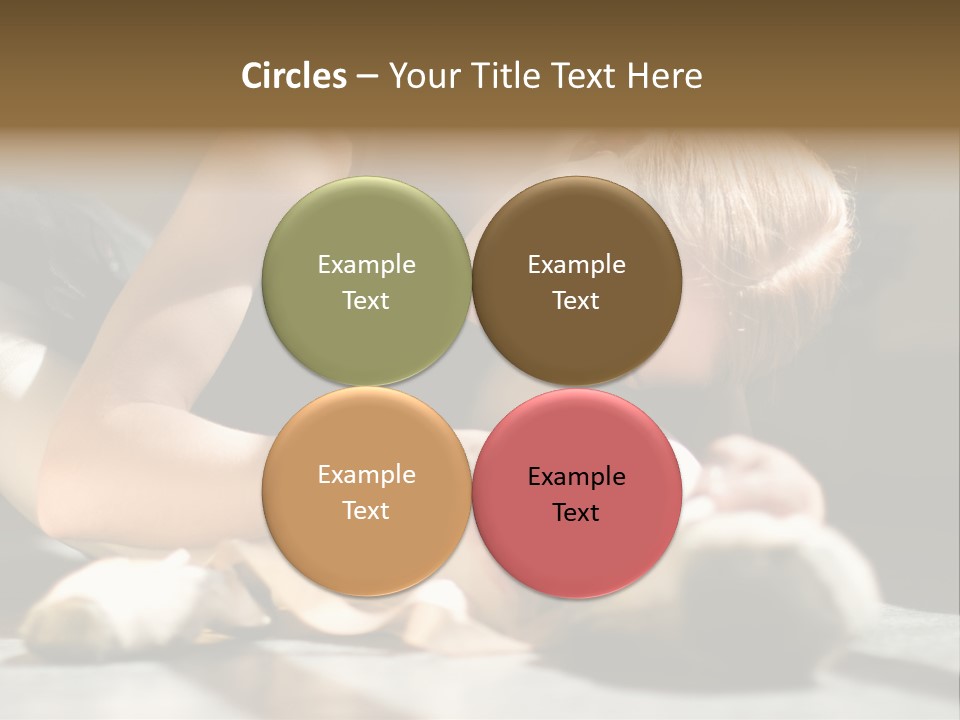 Young Ballerina Is Relaxing In Class Room PowerPoint Template