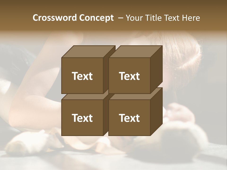 Young Ballerina Is Relaxing In Class Room PowerPoint Template