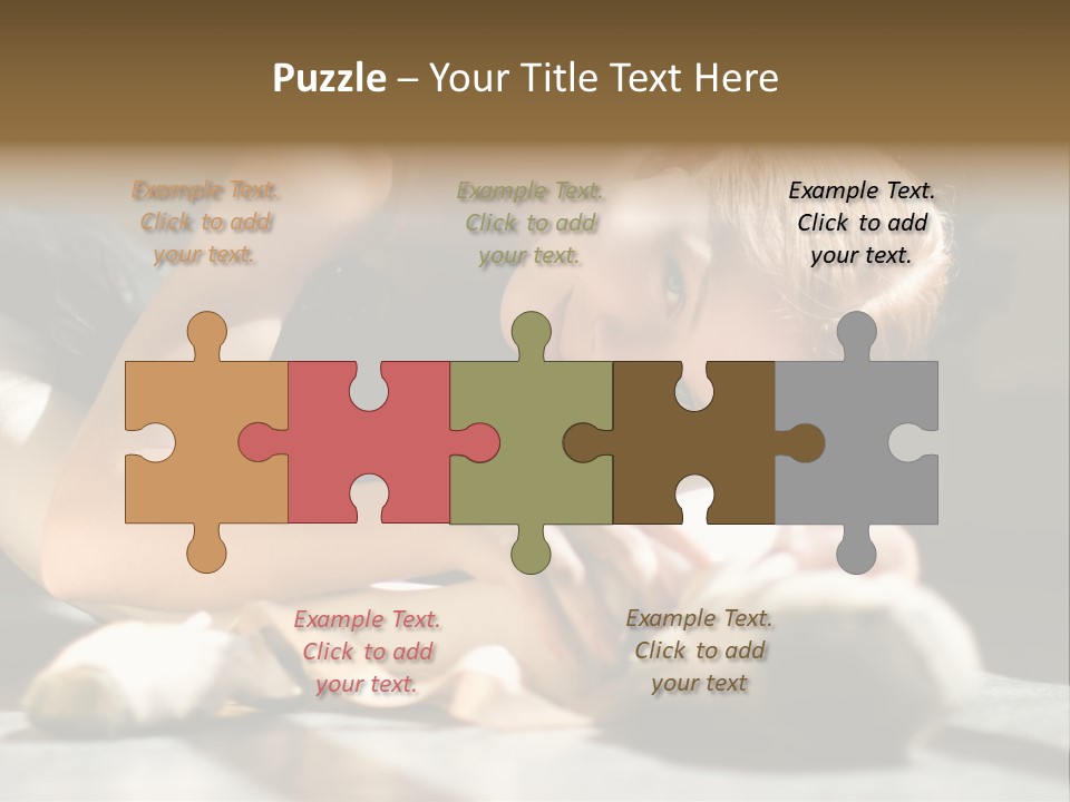 Young Ballerina Is Relaxing In Class Room PowerPoint Template