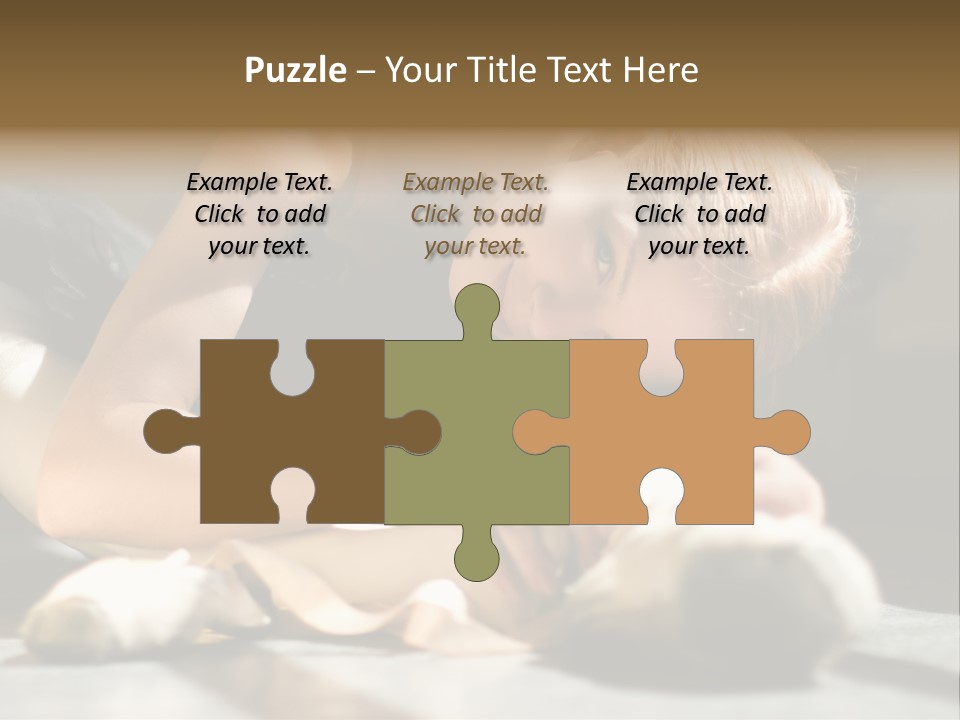 Young Ballerina Is Relaxing In Class Room PowerPoint Template