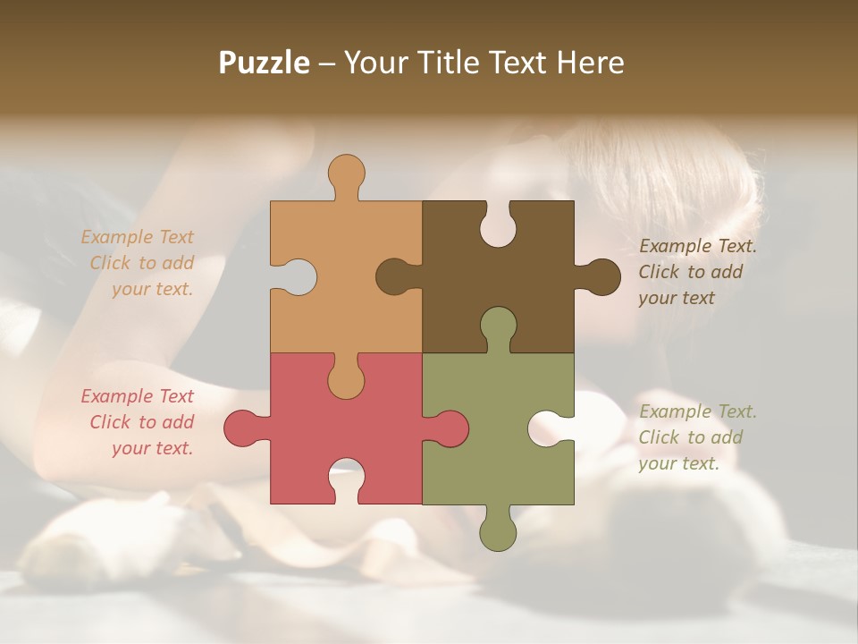 Young Ballerina Is Relaxing In Class Room PowerPoint Template