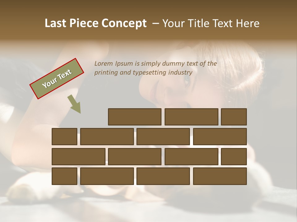 Young Ballerina Is Relaxing In Class Room PowerPoint Template