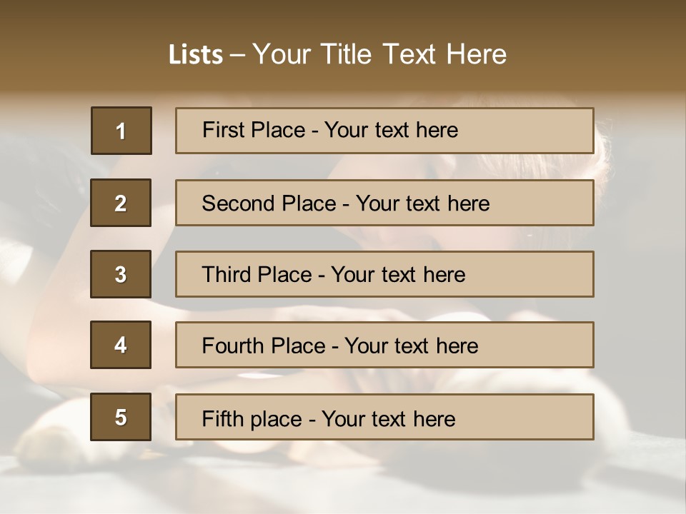 Young Ballerina Is Relaxing In Class Room PowerPoint Template