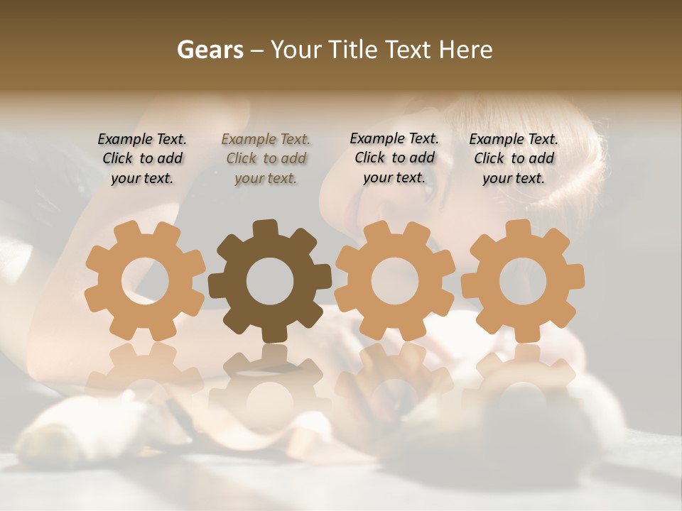 Young Ballerina Is Relaxing In Class Room PowerPoint Template