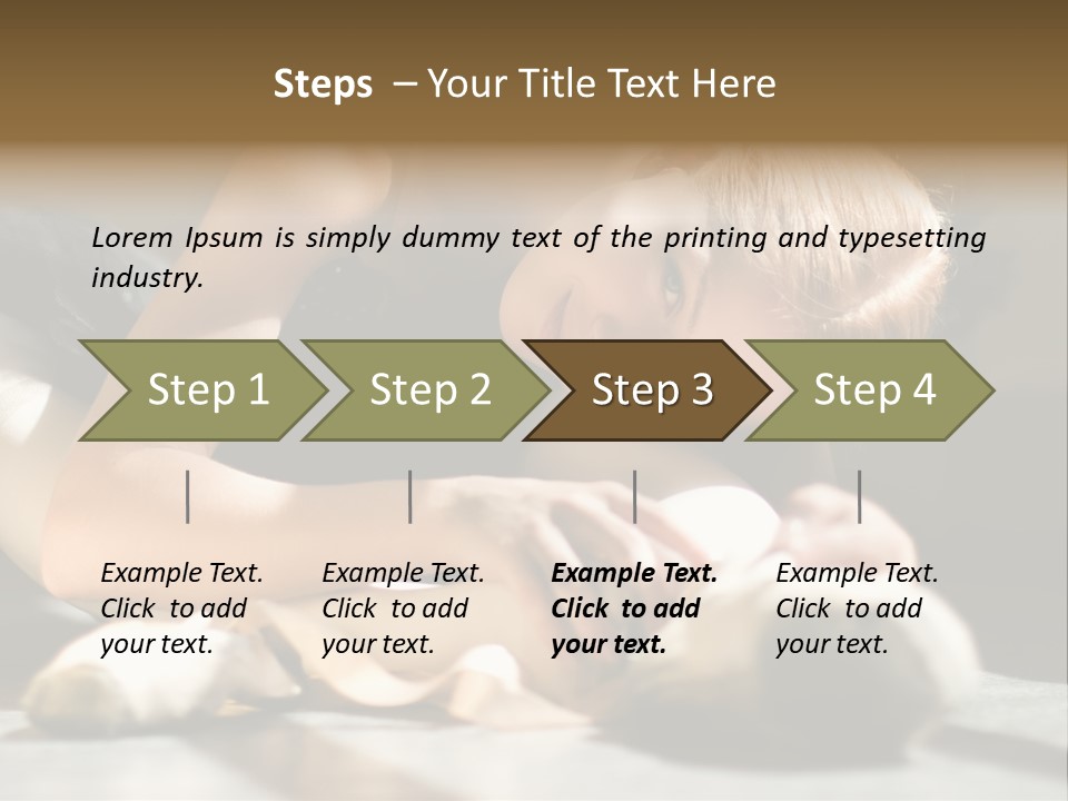 Young Ballerina Is Relaxing In Class Room PowerPoint Template