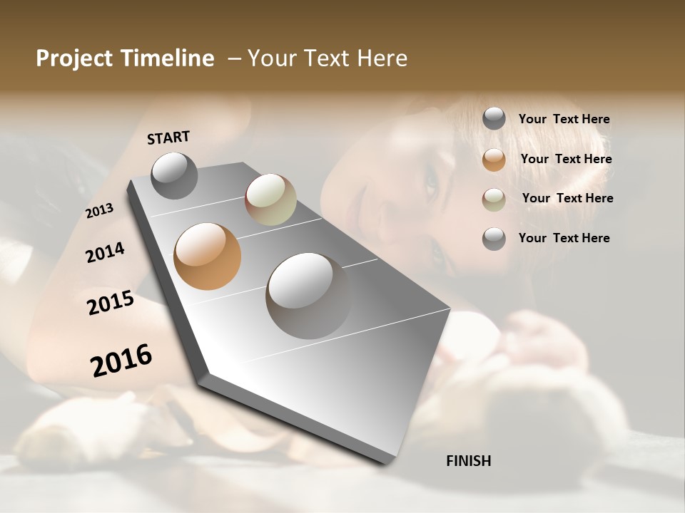 Young Ballerina Is Relaxing In Class Room PowerPoint Template