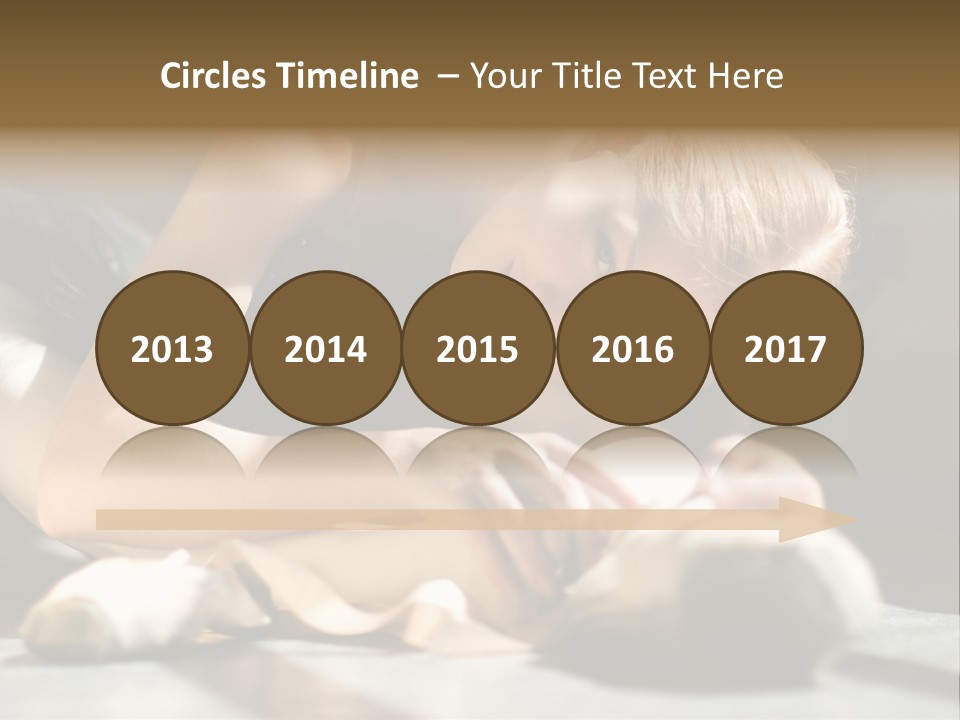 Young Ballerina Is Relaxing In Class Room PowerPoint Template