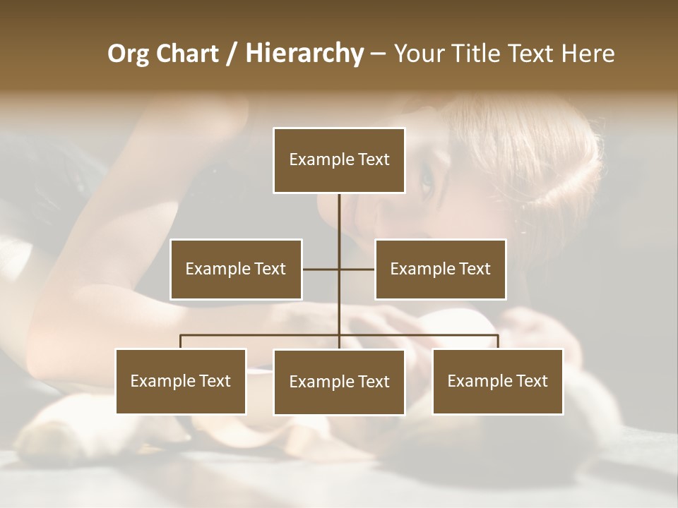 Young Ballerina Is Relaxing In Class Room PowerPoint Template