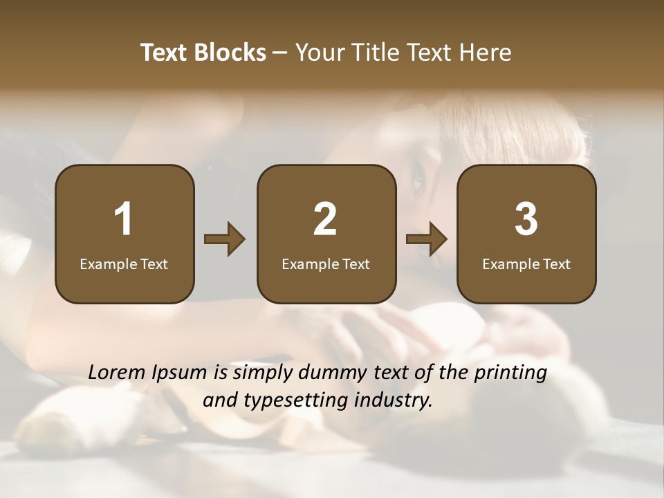 Young Ballerina Is Relaxing In Class Room PowerPoint Template