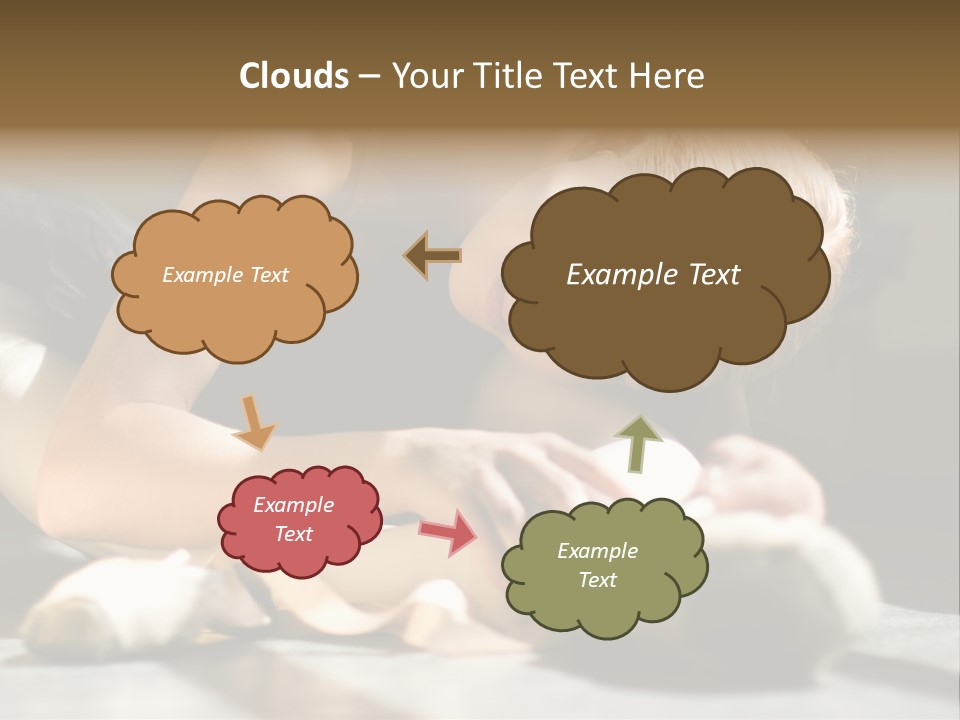 Young Ballerina Is Relaxing In Class Room PowerPoint Template