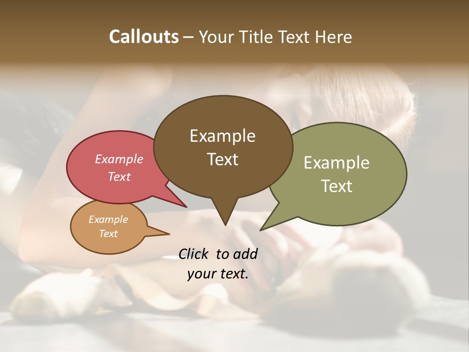 Young Ballerina Is Relaxing In Class Room PowerPoint Template