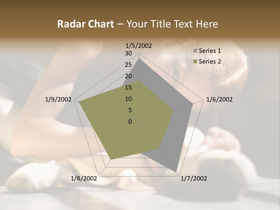 Young Ballerina Is Relaxing In Class Room PowerPoint Template