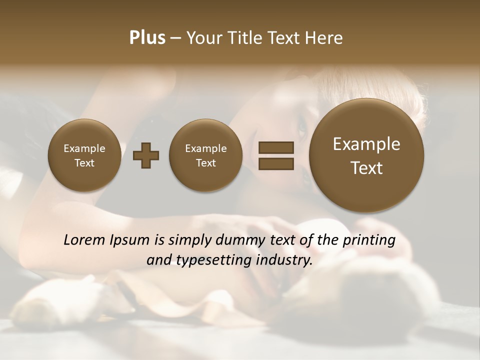 Young Ballerina Is Relaxing In Class Room PowerPoint Template