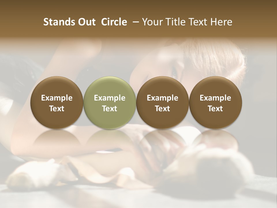 Young Ballerina Is Relaxing In Class Room PowerPoint Template