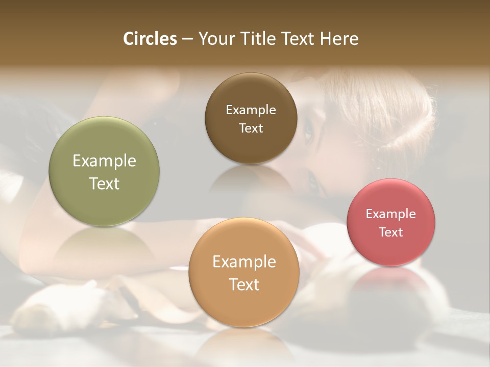 Young Ballerina Is Relaxing In Class Room PowerPoint Template