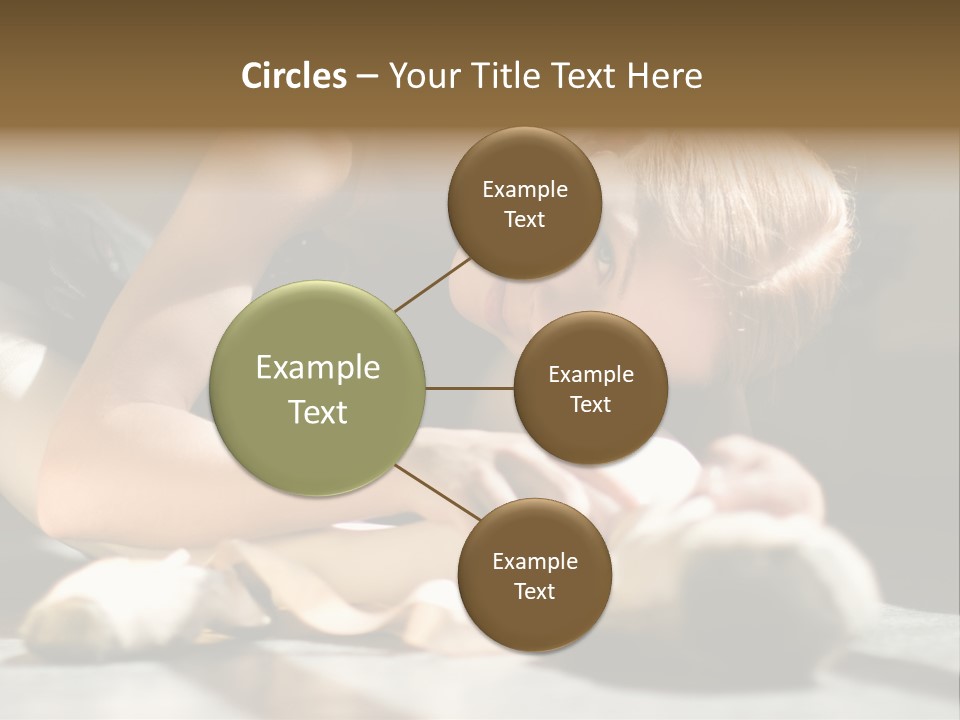 Young Ballerina Is Relaxing In Class Room PowerPoint Template