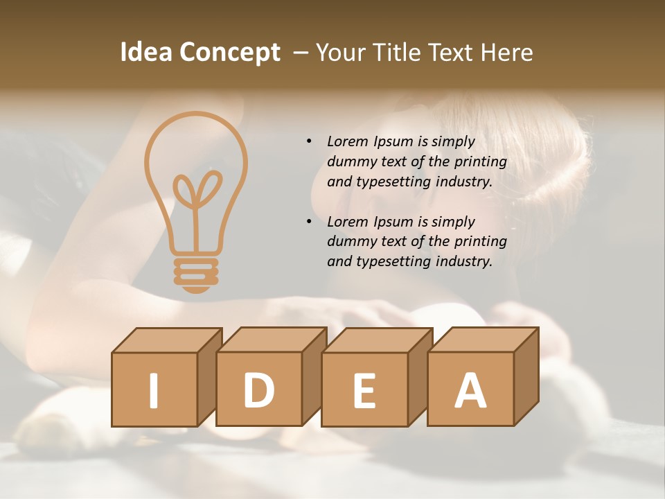 Young Ballerina Is Relaxing In Class Room PowerPoint Template