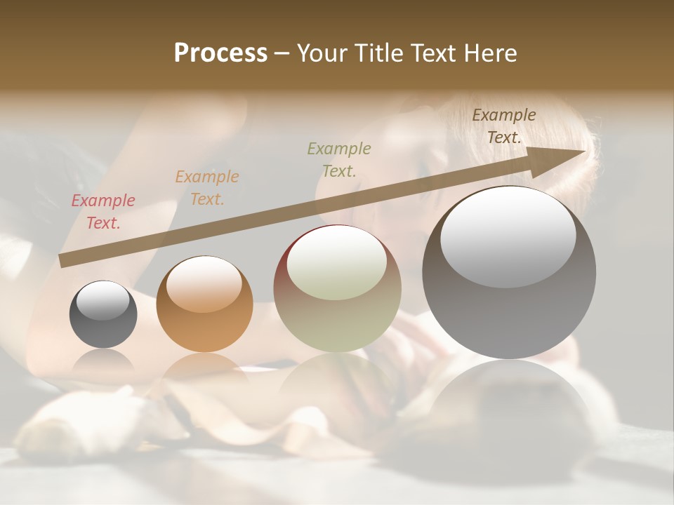 Young Ballerina Is Relaxing In Class Room PowerPoint Template